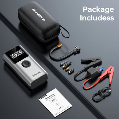 BUVAYE 2500A - Arrancador de batería portátil para coche, 150 PSI, 12 V, para motores de gasolina de 8,0 L y diésel de 6,0 L