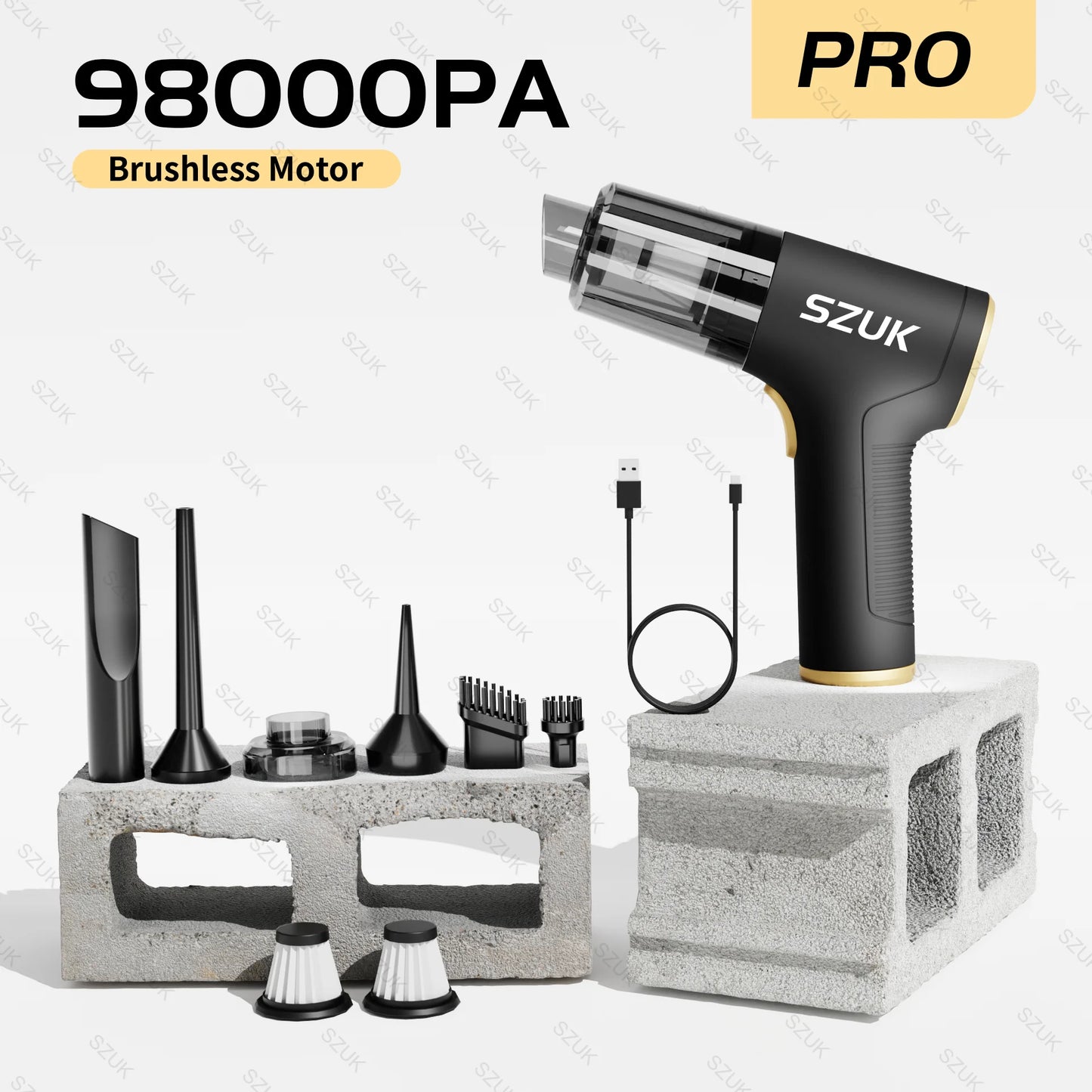 Mini aspiradora portátil de mano para coche, limpiador inalámbrico para electrodomésticos, máquina de limpieza potente para teclado