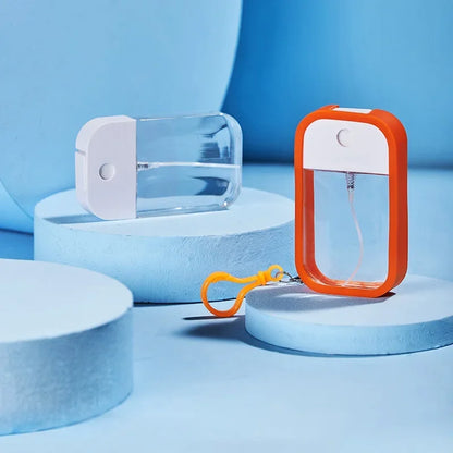 1 Juego de botella pulverizadora de tarjeta de 50ml, subembotellado de Perfume y Alcohol, subembotellado de agua de desinfección, subpaquete portátil de viaje