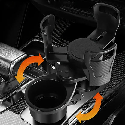 Expansor de portavasos 2 en 1 para coche, soporte ajustable de 360 grados para bebidas, organizador de botellas antivibración, accesorios interiores para coche