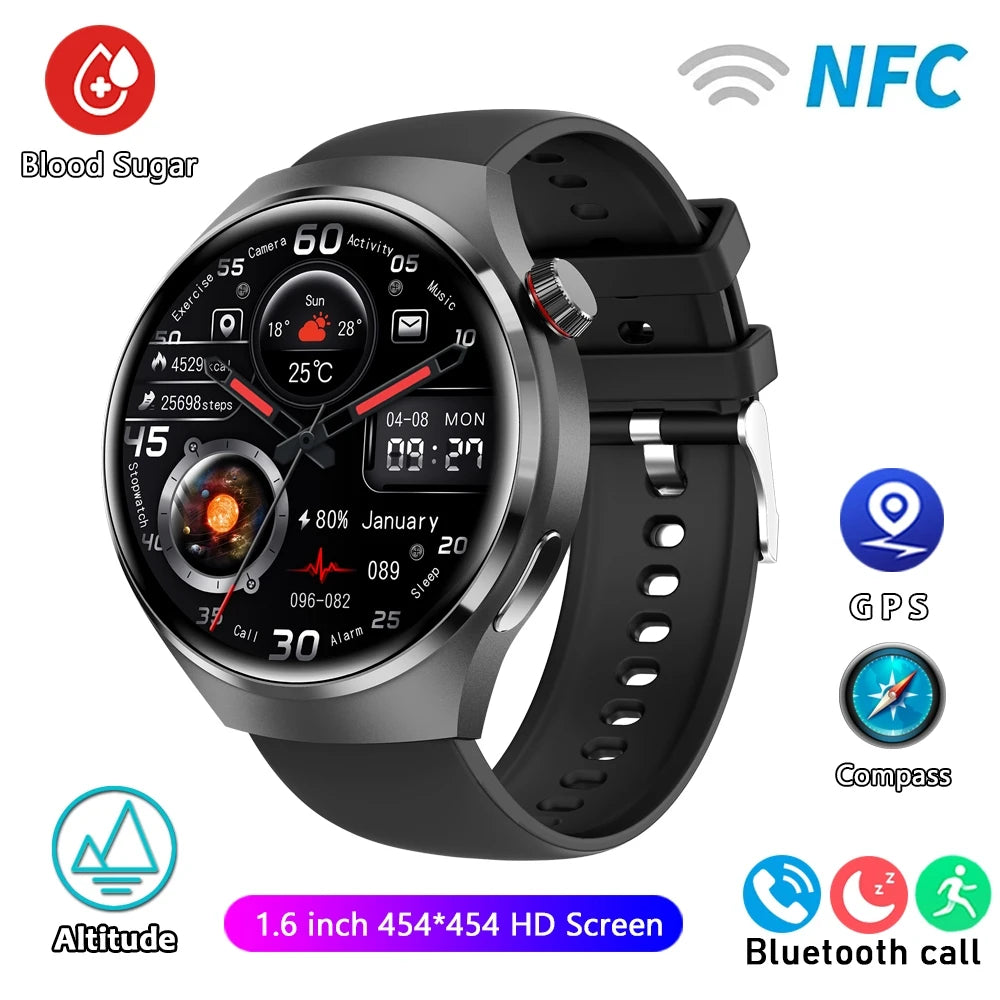 Reloj inteligente para hombre HUAWEI GT4 Pro con GPS y NFC, pantalla AMOLED de 360 x 360, control del ritmo cardíaco, llamadas por Bluetooth, IP68, resistente al agua, 2024