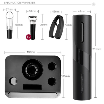 Sacacorchos eléctrico con batería, abridor de botellas automático, Kit de abridor de vino tinto eléctrico, cortador de papel de aluminio, accesorios de cocina, profesión