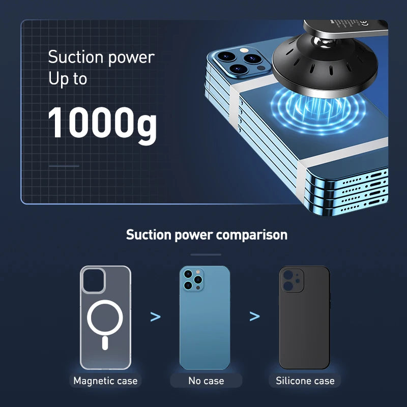 Baseus soporte magnético para teléfono de coche cargador inalámbrico para Apple iPhone 15 14 13 12 11 Pro Max cargador de soporte para teléfono de carga inalámbrica