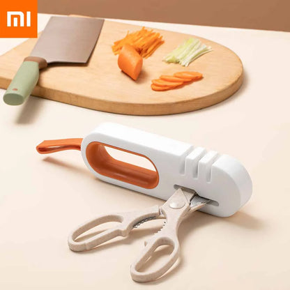 Xiaomi-afilador de cuchillos profesional Multi 4 en 1, tijeras de cocina, piedra de afilar, amoladora, máquina perforadora, nuevo