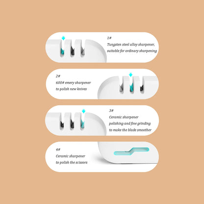 Xiaomi-afilador de cuchillos profesional Multi 4 en 1, tijeras de cocina, piedra de afilar, amoladora, máquina perforadora, nuevo