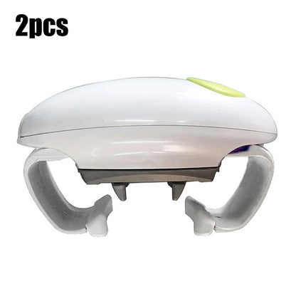 Abrelatas eléctrico de borde liso, práctico y automático, abrelatas de doble oreja, abrelatas de vidrio para cocina