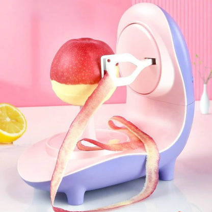 Pelador de frutas eléctrico multifuncional, herramienta de pelado automático, hoja de acero inoxidable, raspador de fruta para el hogar