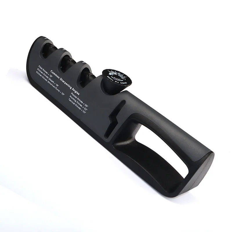 Afilador de cuchillos profesional, herramienta de acero inoxidable, ángulo ajustable, negro/rojo, 1 unidad