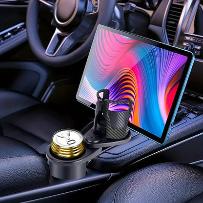 Expansor de portavasos 2 en 1 para coche, soporte ajustable de 360 grados para bebidas, organizador de botellas antivibración, accesorios interiores para coche