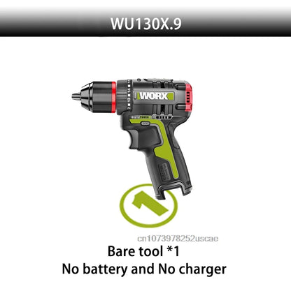 Taladro eléctrico inalámbrico WORX WU130X 12V 40Nm Motor sin escobillas con bolsa o caja de herramientas Paquete de batería universal naranja y verde