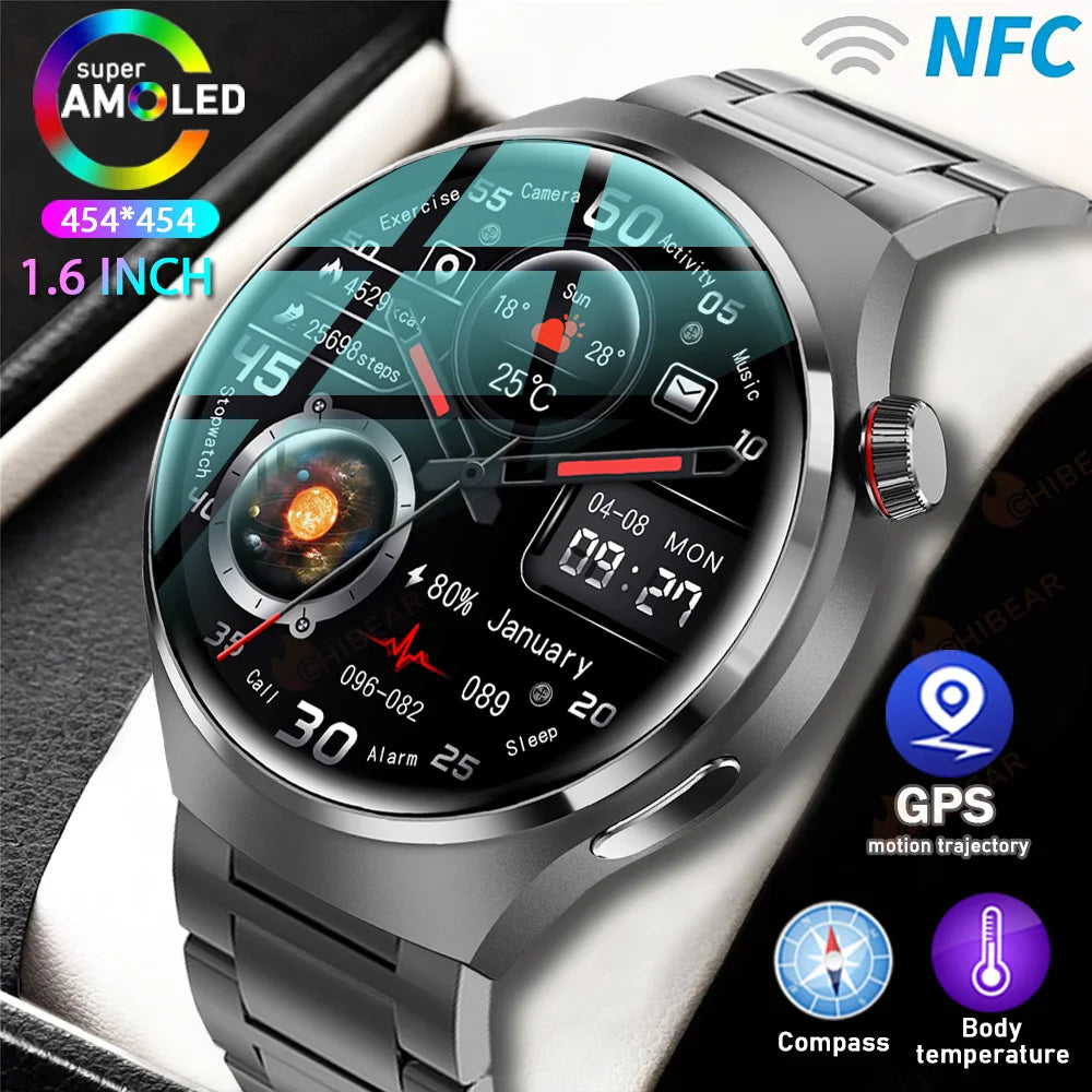 Reloj inteligente para hombre HUAWEI GT4 Pro con GPS y NFC, pantalla AMOLED de 360 x 360, control del ritmo cardíaco, llamadas por Bluetooth, IP68, resistente al agua, 2024