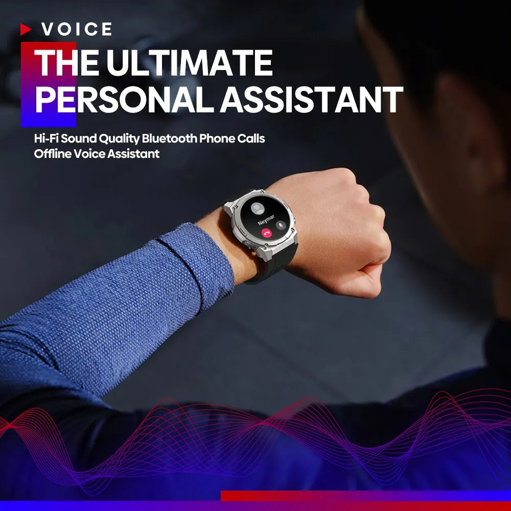 Reloj inteligente Zeblaze VIBE 7 PRO con llamadas de voz, pantalla AMOLED de 1,43 pulgadas, llamadas telefónicas de alta fidelidad, resistente, deportivo, para hombres