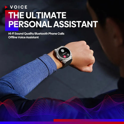 Reloj inteligente Zeblaze VIBE 7 PRO con llamadas de voz, pantalla AMOLED de 1,43 pulgadas, llamadas telefónicas de alta fidelidad, resistente, deportivo, para hombres