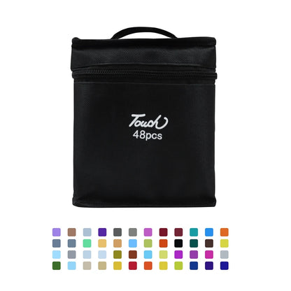 Set de 24 a 168 marcadores artísticos de doble punta con base oleosa para dibujo, bocetos, graffiti, manga y otros materiales escolares de arte.