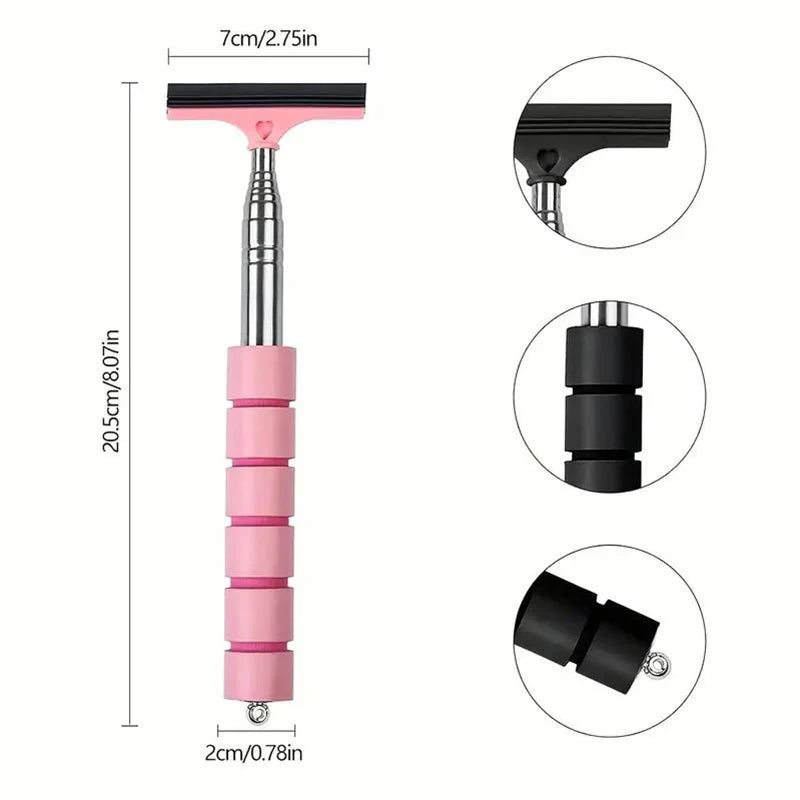 Limpiaparabrisas de acero inoxidable para espejo retrovisor de coche, limpiador extensible para espejo retrovisor de coche, herramientas de limpieza de vidrios para coche, cepillo para limpiar ventanas
