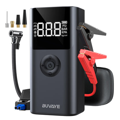 BUVAYE 2500A - Arrancador de batería portátil para coche, 150 PSI, 12 V, para motores de gasolina de 8,0 L y diésel de 6,0 L
