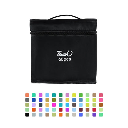 Set de 24 a 168 marcadores artísticos de doble punta con base oleosa para dibujo, bocetos, graffiti, manga y otros materiales escolares de arte.