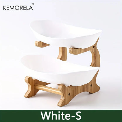 Plato de fruta de 2/3 capas para el hogar, recipiente de plástico para aperitivos, creativo y moderno, cesta de frutas secas, soporte para pastel y ensalada