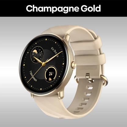 Reloj inteligente Zeblaze GTR 3 Pro con llamadas de voz, pantalla AMOLED, acero inoxidable 316L, reloj inteligente deportivo para mujer