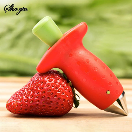 1 recolector de fresas de cocina de acero inoxidable, recolector de frutas, recolector de hojas de tomate, un complemento versátil para su cocina.