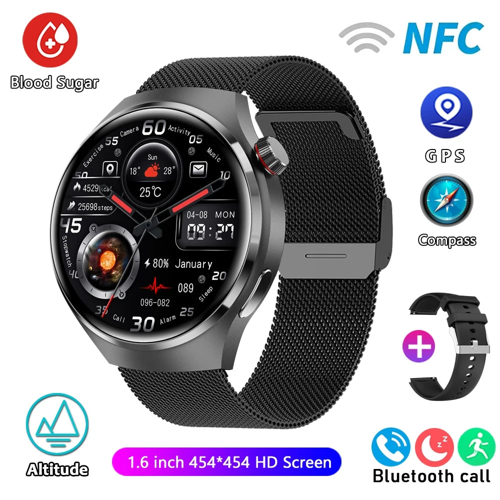 Reloj inteligente para hombre HUAWEI GT4 Pro con GPS y NFC, pantalla AMOLED de 360 x 360, control del ritmo cardíaco, llamadas por Bluetooth, IP68, resistente al agua, 2024