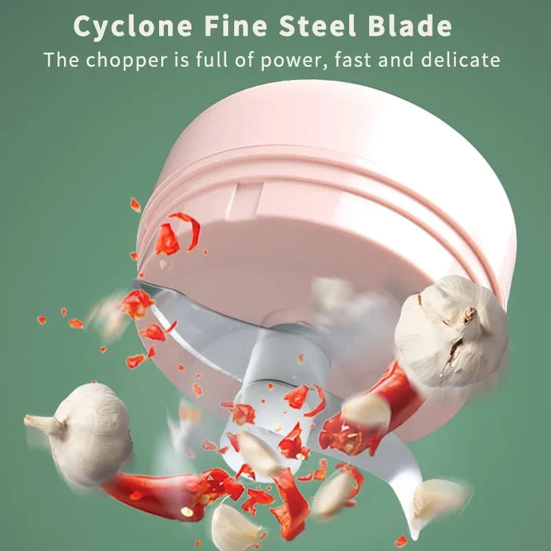 Picadora eléctrica de alimentos para cocina, Mini trituradora de ajo, picadora de carne portátil USB, picadora de verduras para Gadgets de cocina