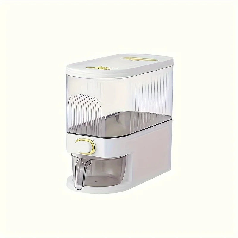 1 dispensador de granos de arroz sellado de gran capacidad: contenedor de almacenamiento de granos a prueba de humedad, adecuado para orden de cocina
