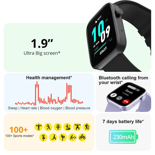 Reloj inteligente COLMI P71 con llamadas de voz para hombres, control de la salud, IP68, resistente al agua, notificaciones inteligentes, asistente de voz, reloj inteligente para mujeres